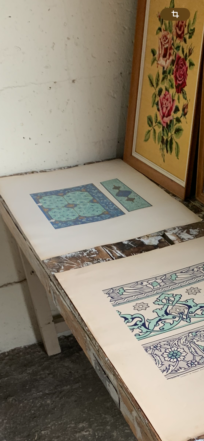 Lithographie ancienne orientale - Ornements de la Perse