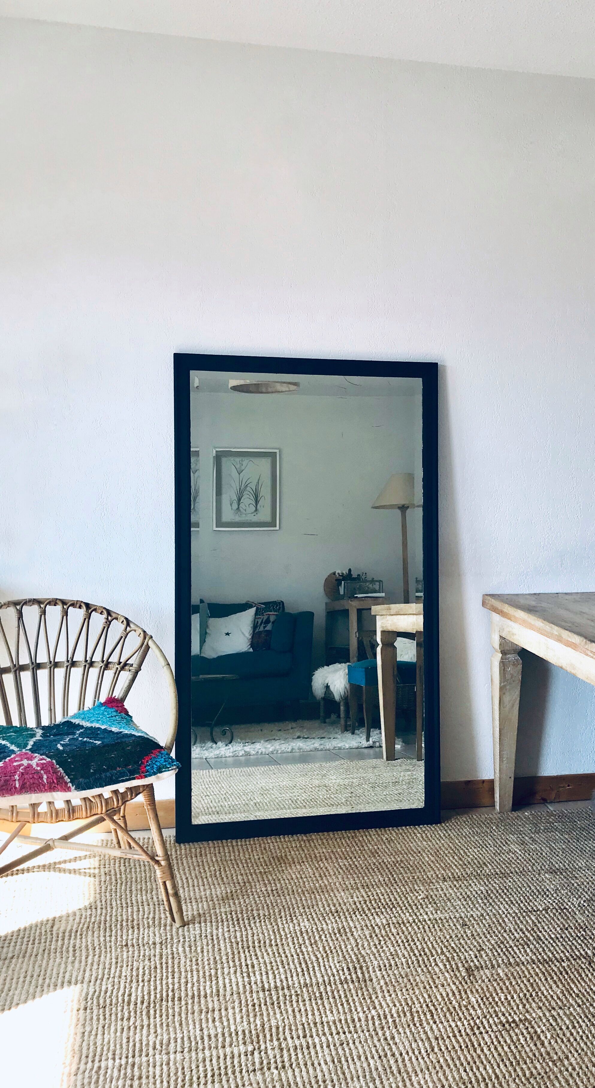 Rectangular beveled mirror 87x153cm