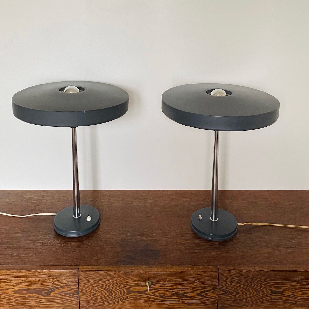 Pair of Timor desk lamps by Louis Kalff