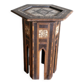 Antique octagonal table with mother-of-pearl inlays - Syria or Egypt