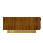 Contemporary Italian Dry Bar Made of Wood and Brass in Brutalist Style
