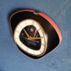 Horloge formica vintage pendule murale silencieuse "SMI noir orange"
