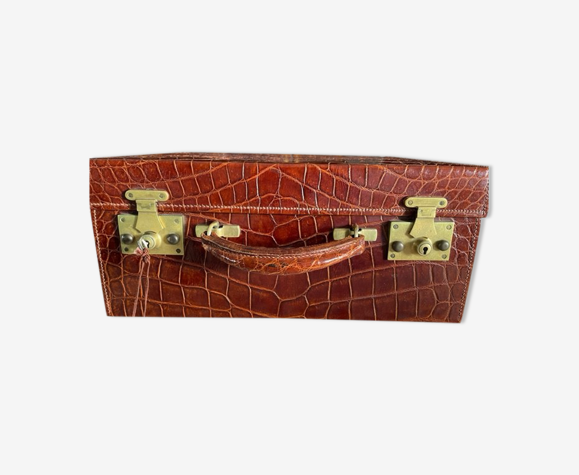 Valise croco années 50