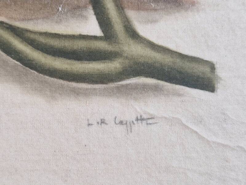 La Roche Laffitte (Born in 1943) - Watercolour drawing on silk - Melon