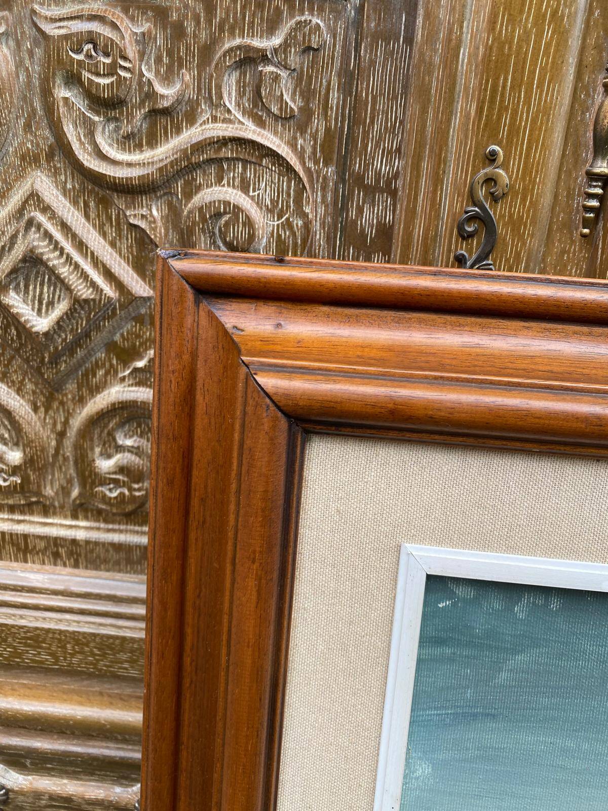 Original Italian painting Antonio Ponticelli oil on canvas landscape 140x82c