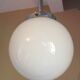 White opaline globe hanging lamp