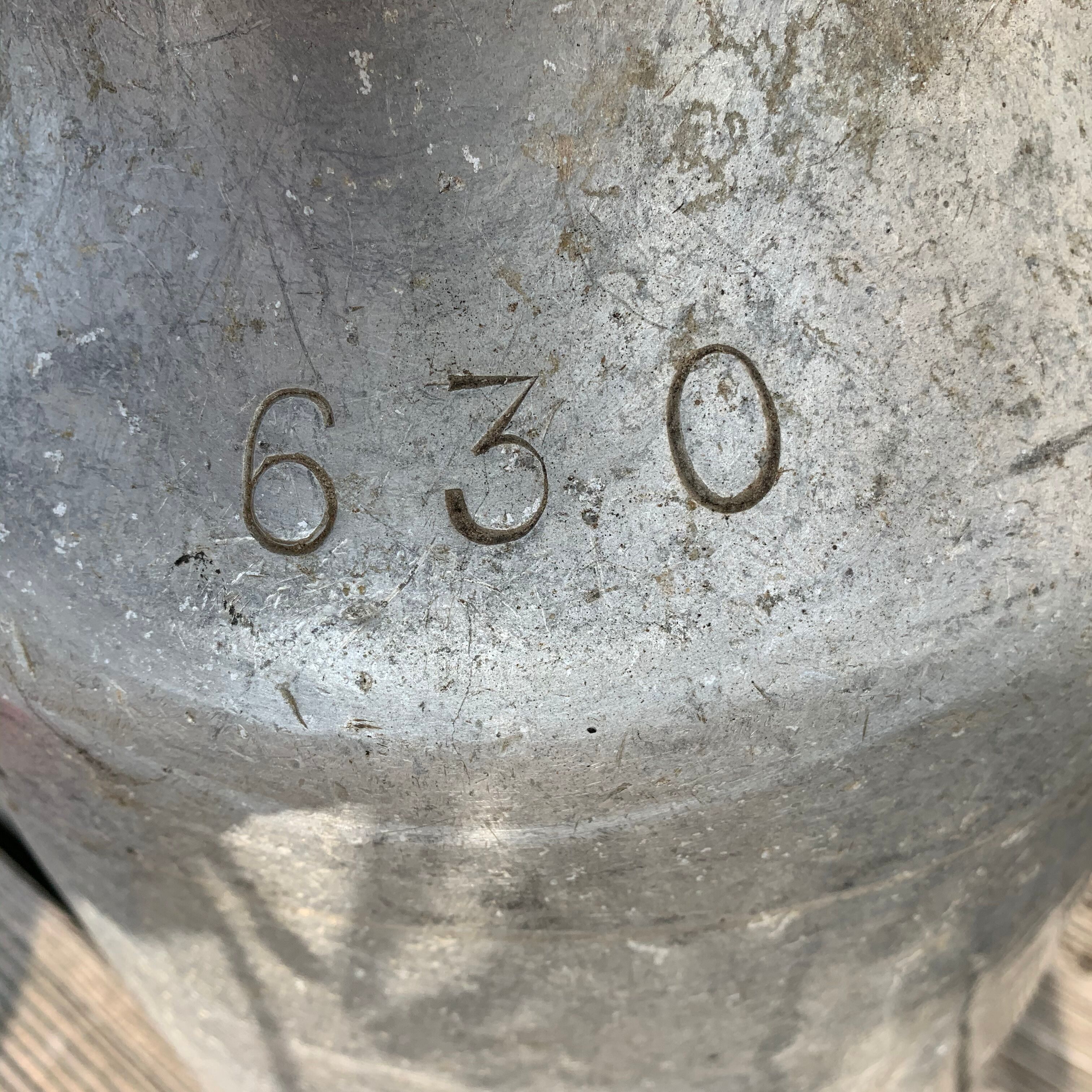 Ancient zinc milk can