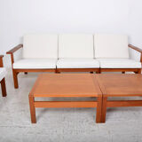 Ensemble de 4 fauteuils et 2 tables basses « Moduline » conçu par Ole Gjerlov Knudsen