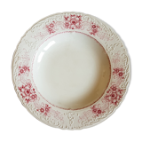 Sarreguemines earthenware plate decorated with flowers