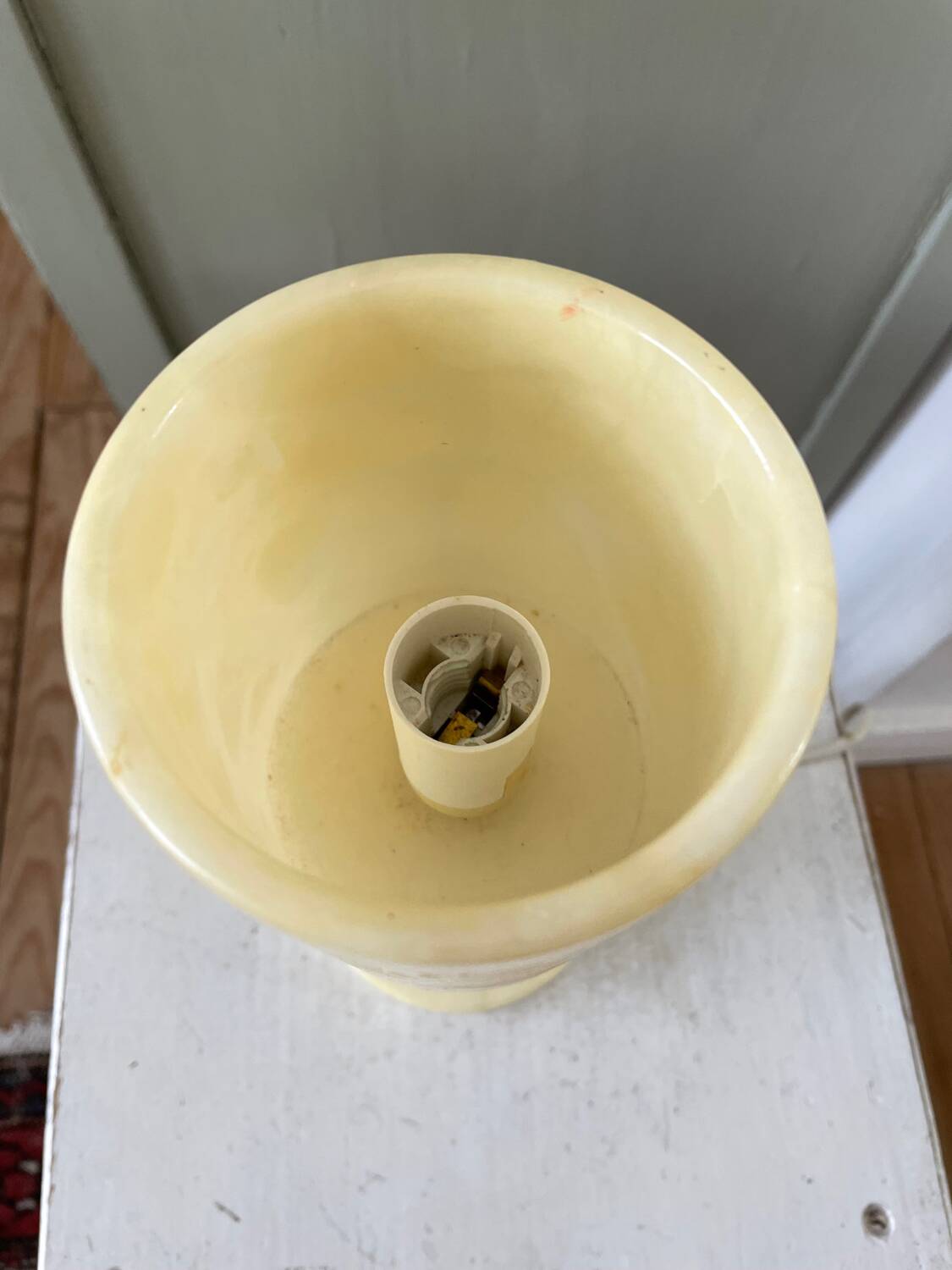 Small vintage alabaster floor lamp