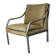 Modernist Mid Century Walter Knoll steel and leather lounge chair