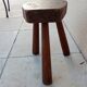 Vintage brutalist wooden stool
