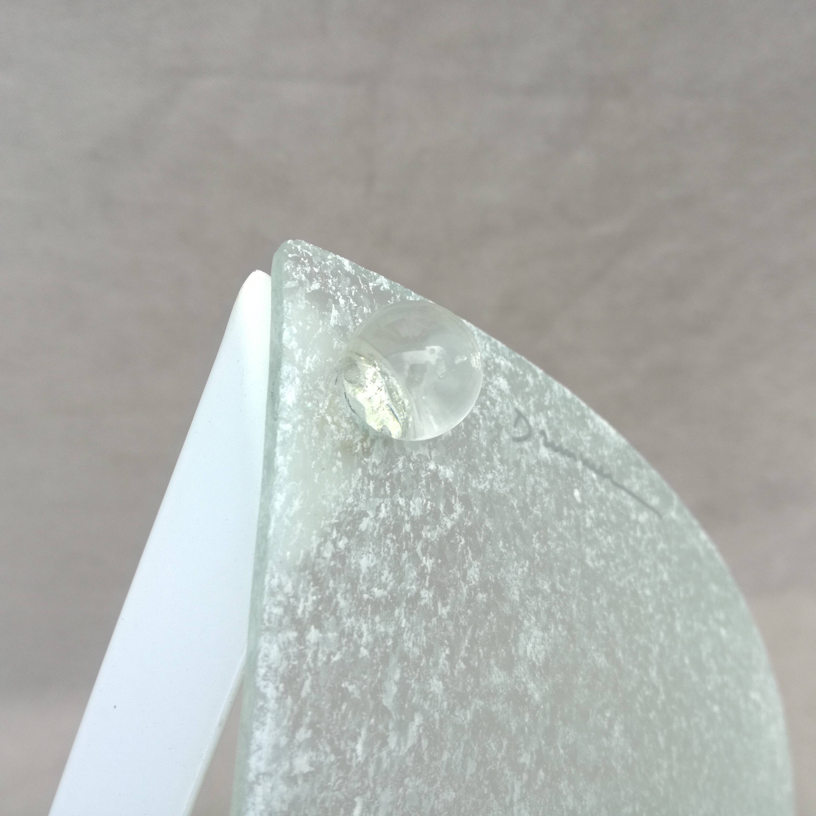 Drimmer Half-Moon Wall Lamp in worked glass 40 cm