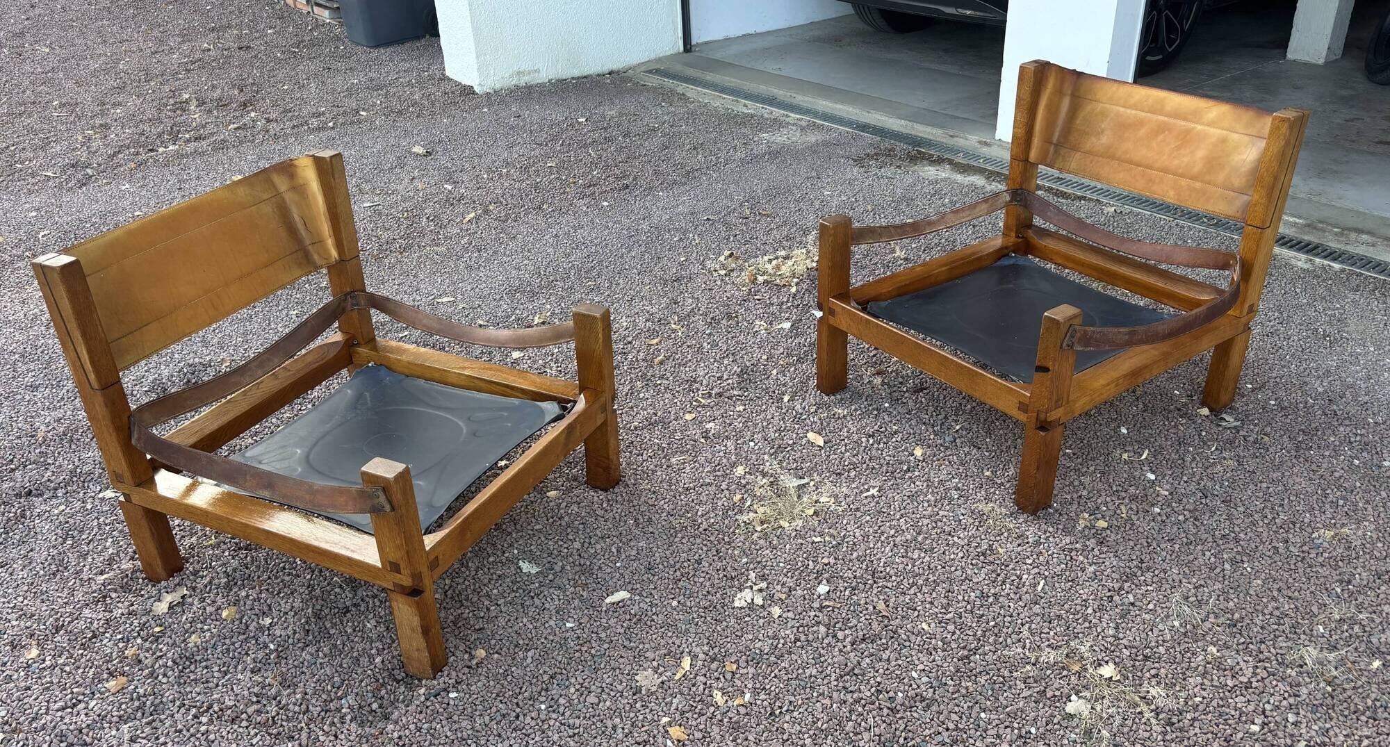 Pierre Chapo Set – 2 S15 armchairs and S22 sofa