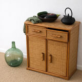 Small rattan and wicker buffet