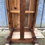 Farmhouse table with cat bar in solid oak with 1 drawer