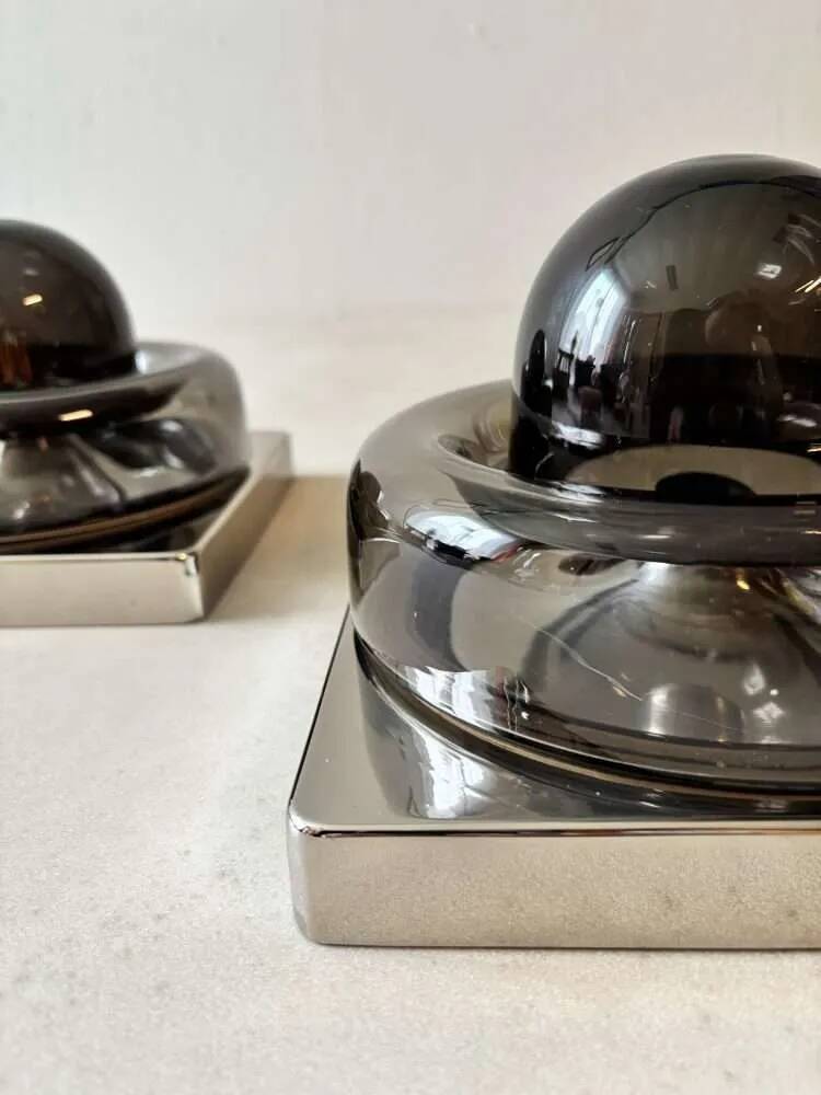 Cosack wall sconces in tinted glass from the 1970s.