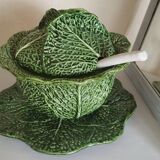 Green Cabbage Barbotine Soup Tureen