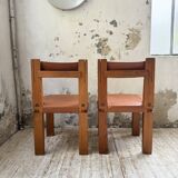 Paire de chaises Pierre Chapo S11
