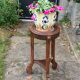 Saddle door plant in chiseled wood and marble art deco