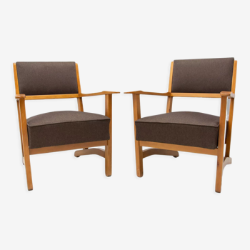 Fully restored mid century Scandinavian style armchairs