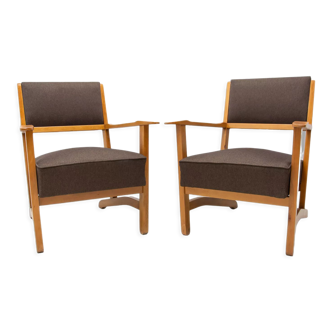 Fauteuils de style scandinave du milieu du siècle entièrement restaurés