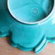 Large green ceramic leaf dish Vallauris