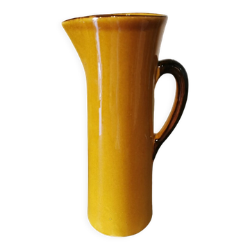 Pichet vintage jaune moutarde