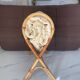 Old rattan magazine rack from the 70s