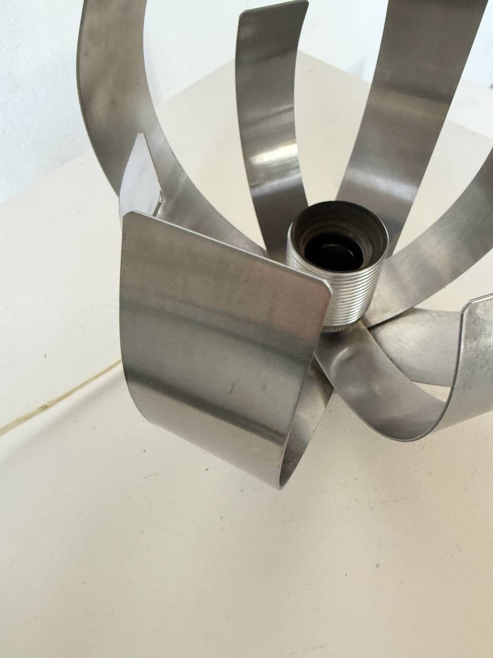 Oxar space age chrome flower wall light