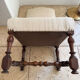 Antique Louis XIII style chair in walnut – fully reupholstered