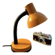 Vintage articulated desk lamp, orange