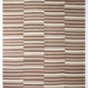 10x13 Dark Brown & Beige Vintage Kilim Rug, 311x394Cm