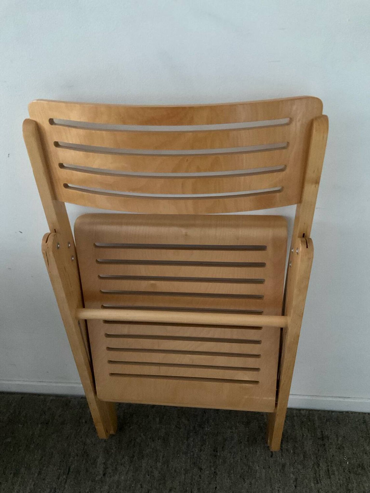 Chaise pliante vintage en hêtre 