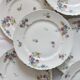 10 assiettes plates vintage fleuries en porcelaine Haviland