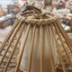 Vintage rattan ceiling light fixture