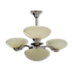 Art deco nickel and glass chandelier, 1930s
