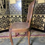 Suite of 6 Louis XV style chairs in canning