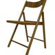 Set of four vintage folding chairs with webbing and wood 1970s