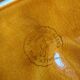 Vintage barbotine pocket dish from Salins les Bains, relief decoration of fruits.