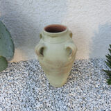 Terracotta potiche with 60s handles