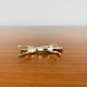 6 vintage silver metal horse knife rests