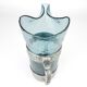 Hadeland Glass pitcher by Willy Johansson, pewter holder, vintage