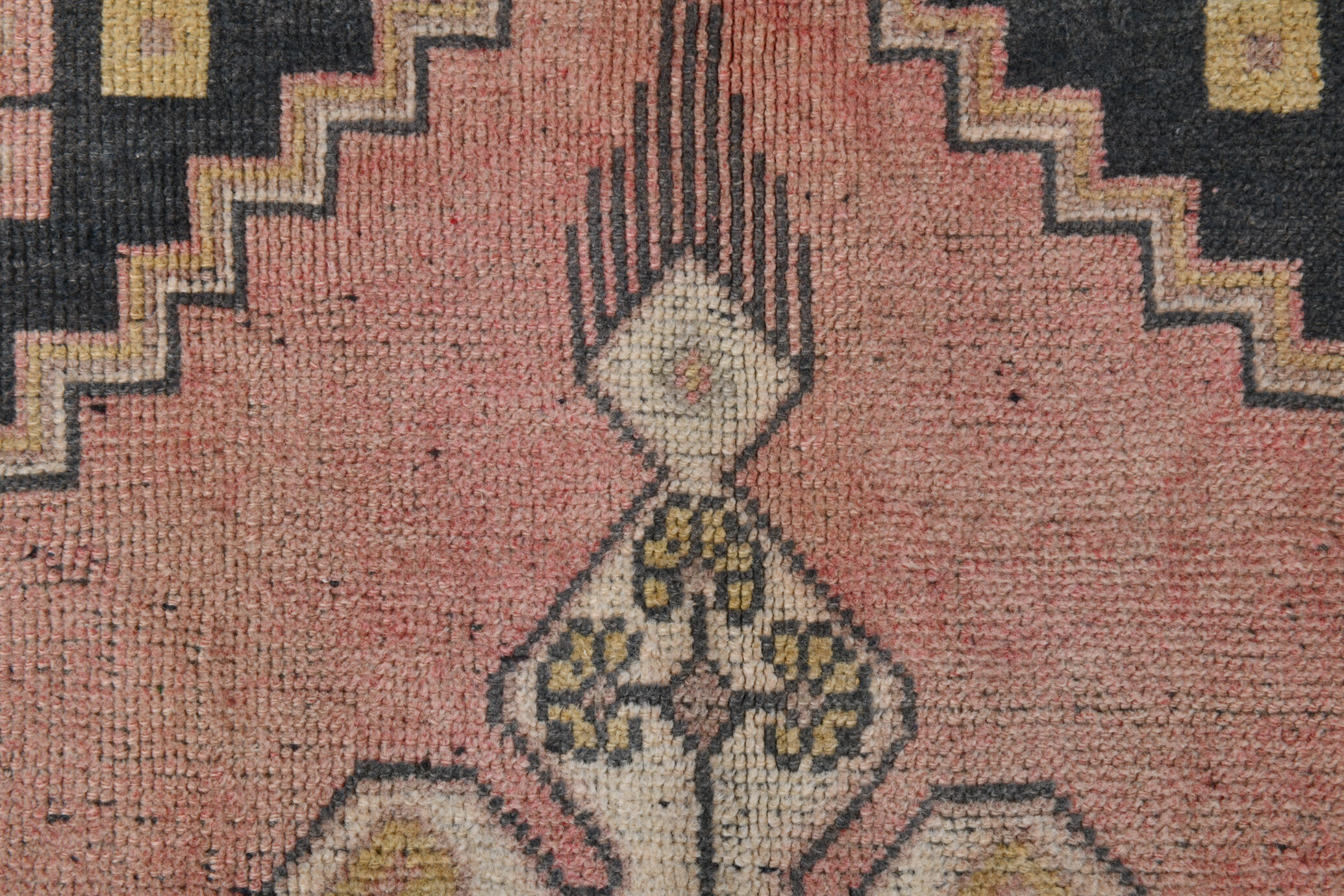 Handmade pink turkish rug 213x125cm