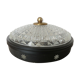 Wall lamp " starred " 2 fires, diamond glass and brass years 50 60