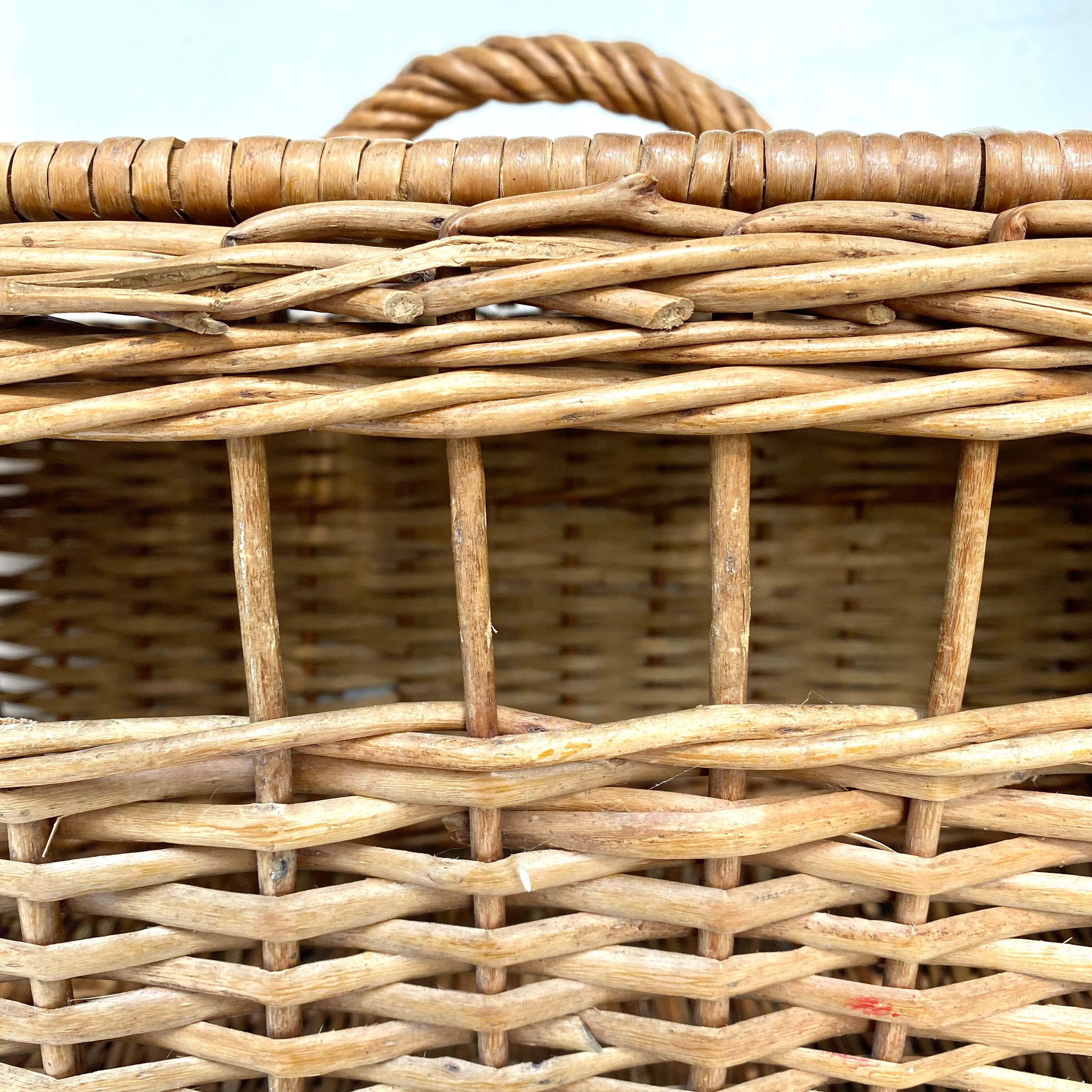 Vintage wicker trunk