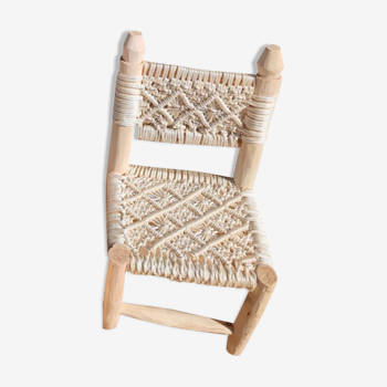 Chaise enfant macramé