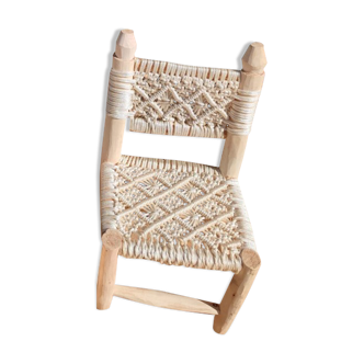 Chaise enfant macramé