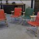 Folding chairs by Russel Wright for Samsonite Chairs 1960s