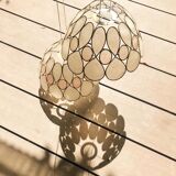Mother-of-pearl lampshade and brass
